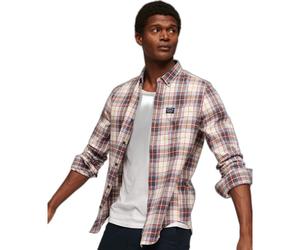 Chemise de bÃ»cheron manches longues en coton bio Superdry Blanc S