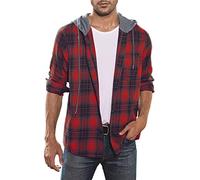 Chemise de bûcheron légère à manches longues boutonnées en coton pour homme - Chemise de bûcheron ample et décontractée à carreaux de buffle, B-b, XL