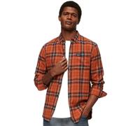 Chemise de bûcheron manches longues en coton bio Superdry Orange S