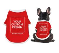Chemise de Chien personnalisée, T-Shirt de Chien avec Texte Impression d'image de nom, Vêtements personnalisés pour Chiens