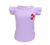 Chemise de Chien Respirant Doux Confortable Animal de Compagnie à Manches voltiges Vestige des vêtements d'été pour Petits Chiens Tissu en Polyester léger (L)
