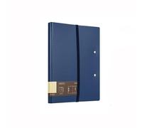 Chemise de classement Chemise pliable A5A4, bloc-notes horizontal multifonctionnel, classeur d'organisation des informations commerciales Fournitures de bureau(Blue)