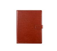 Chemise de classement Classeur multifonction A4 en cuir avec insert for stylo, carnet de signature contrats commerciaux, document, tableau d'information Fournitures de bureau(Bruin)