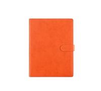 Chemise de classement Classeur multifonction A4 en cuir avec insert for stylo, carnet de signature contrats commerciaux, document, tableau d'information Fournitures de bureau(Orange)