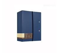 Chemise de classement Lot de 5 chemises pliables A5A4, bloc-notes horizontal multifonctionnel, classeur d'organisation des informations commerciales Fournitures de bureau(Blue)