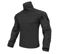 Chemise de combat tactique G3 pour homme avec coudières, chemise tactique militaire, extérieur, airsoft, combat, chasse, Noir , M