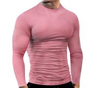 Chemise de Compression Extensible pour Hommes Maigre Athlétique Entraînement en Cours d'exécution Hauts Hiver mèche Séchage Rapide Muscle Aptitude Tee-Shirt