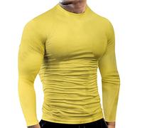 Chemise de Compression Extensible pour Hommes Maigre Athlétique Entraînement en Cours d'exécution Hauts Hiver mèche Séchage Rapide Muscle Aptitude Tee-Shirt