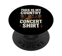 Chemise de Concert This is My Country, Musique Occidentale, Chapeau, Guitares PopSockets PopGrip Adhésif