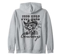 Chemise de cowgirl rétro Just Here for the Cowboys Western Rodeo Sweat à Capuche