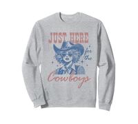 Chemise de cowgirl rétro Just Here for the Cowboys Western Rodeo Sweatshirt