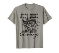 Chemise de cowgirl rétro Just Here for the Cowboys Western Rodeo T-Shirt