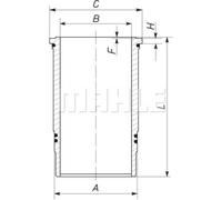 Chemise de cylindre MAHLE 037 LW 00106 001