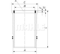 Chemise de cylindre MAHLE 227 LW 00109 001