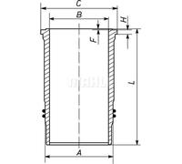 Chemise de cylindre MAHLE Article : 151 WN 14 01