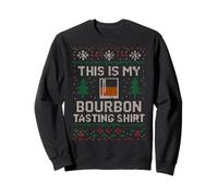 Chemise de dégustation This Is My Bourbon Ugly Sweater Bourbon Sweatshirt
