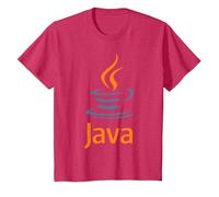 Chemise de développeur Web Java Code Développeur Frontal T-Shirt, Enfant, Rouge Chiné, 4 Ans
