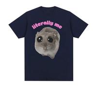 Chemise de hamster triste | Literally Me Dank Hamster - Chemise pour hamster Dank - Cadeau de fête et accessoire photo, tenue créative décontractée pour les fêtes en plein air, XL, 80