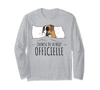 Chemise De La Nuit Officielle Pyjama Chien Boxer Manche Longue