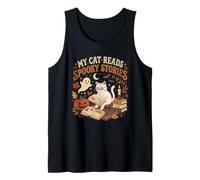 Chemise de Lecture Chat Lunettes Halloween Histoires effrayantes Débardeur