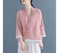 Chemise de linge for femme Top Cardigan Veste Tang Tang Assistant Casual Hanfu (Color : Colour 4, Size : L 57.5-65KG)