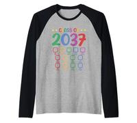 Chemise de liste de contrôle Classe de 2037 | Empreinte de Main Grow with Me Manche Raglan