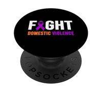 Chemise de Lutte Contre la Violence Domestique - Sensibilisation à la Violence Domestique PopSockets PopGrip Adhésif