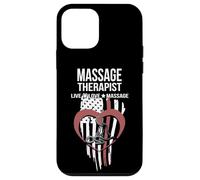 Chemise de massothérapeute Drapeau américain Live Love Massage Coque pour iPhone 12 Mini