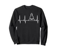 Chemise de méditation Bouddhiste avec Battement de cœur - T-Shirt Bouddha Heartbeat Sweatshirt