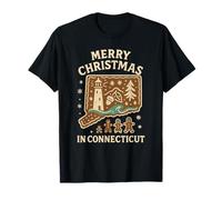 Chemise de Noël dans Le Connecticut Lighthouse Tree Family T-Shirt