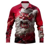 Chemise De NoëL Homme, Chemise d'hiver à Motif Animal Parfaite pour Les Vacances Et Les Sorties DéContractéEs sur Une Base Masculine Style éPuré Adapté à La Saison Automne