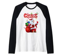 Chemise de Noël, Jolie Chemise de Noël Père Noël Mignon Manche Raglan