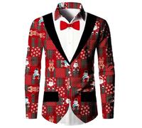 Chemise De NoëL pour Homme, Chemises à Manches Longues BoutonnéEs pour Hommes FA Ke Two sur Le ThèMe De NoëL - Produit CatéGorie Men Shirts 2 Festive Style Contemporain Et Confort