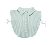 Chemise de Noël rouge à rayures avec col amovible 2026 col mi-haut col amovible broche à plumes, Vert clair., Taille unique