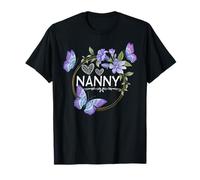 Chemise de nounou pour femme avec papillons pour la fête des mères T-Shirt