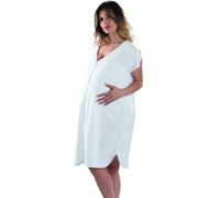 Chemise de Nuit à demi-manche Blanc T7