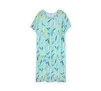 Chemise de nuit à manches courtes en coton pour femme - Col rond - Robe de plage - Pour les personnes âgées - Douce - Nuisette d'été - Lounge - Chemise de nuit d'été ample