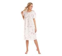 Chemise de nuit à manches courtes en jersey polycoton pour femme Taille 38 à 36 - Violet - 44