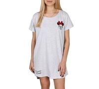 Chemise de Nuit à Manches Courtes Minnie Mouse Disney, Gris mélangé L