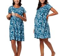 Chemise de Nuit Allaitement, Chemise de Nuit Maternité, 3 en 1 Allaitement, Hôpital et Grossesse, Confort Maximal, Pyjama Allaitement Maternité, Pyjama Maternité Accouchement