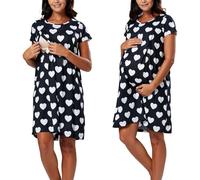 Chemise de Nuit Allaitement, Chemise de Nuit Maternité, 3 en 1 Allaitement, Hôpital et Grossesse, Confort Maximal, Pyjama Allaitement Maternité, Pyjama Maternité Accouchement