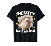 Chemise de Nuit Amusante avec Chat The Fatty Takes Nappie chonk T-Shirt