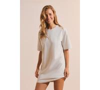 Chemise de nuit en coton - Joanne - S - Gris Pale - Femme - Etam