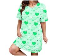 Chemise de nuit en coton pour femme - Grande chemise - Élégante - Grandes tailles - Automne - Hiver - Chemise de nuit légère - Pyjama surdimensionné - Doux et confortable - Poncho de bain imprimé