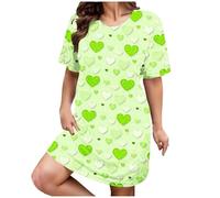 Chemise de nuit en coton pour femme - Grande chemise - Élégante - Grandes tailles - Automne - Hiver - Chemise de nuit légère - Pyjama surdimensionné - Doux et confortable - Poncho de bain imprimé