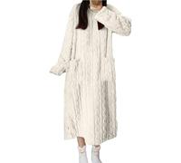 Chemise de Nuit Femme Longue Hiver Pyjama Polaire Douce Robe de Chambre Femme Pyjama Stitch Chaude Doux Microfibre Douce et Épaisse Flanelle Chaude en Peluche Loungewear Vêtements D'intérieur