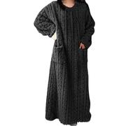 Chemise de Nuit Femme Longue Hiver Pyjama Polaire Douce Robe de Chambre Femme Pyjama Stitch Chaude Doux Microfibre Douce et Épaisse Flanelle Chaude en Peluche Loungewear Vêtements D'intérieur