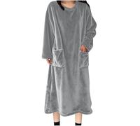 Chemise de Nuit Femme Longue Hiver Pyjama Polaire Douce Robe de Chambre Femme Pyjama Stitch Chaude Doux Microfibre Douce et Épaisse Flanelle Chaude en Peluche Loungewear Vêtements D'intérieur