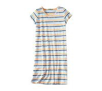 Chemise De. Nuit Femme - Nuisette Cotton Ete - Robe Tee Shirt Décontractée - Sleepwear Casual - Manche Courte - Femme - sous Vetement Maternité - Chemises Nuit Beige