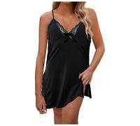 Chemise de Nuit Grande Taille Chemises Bretelles Croisées Nuisettes Manches Longues Amples Robes Textile ponge Doux Pyjamas Tenue Décontractée Confy Lingeries Lastique Confort pour Voyage Hôtel